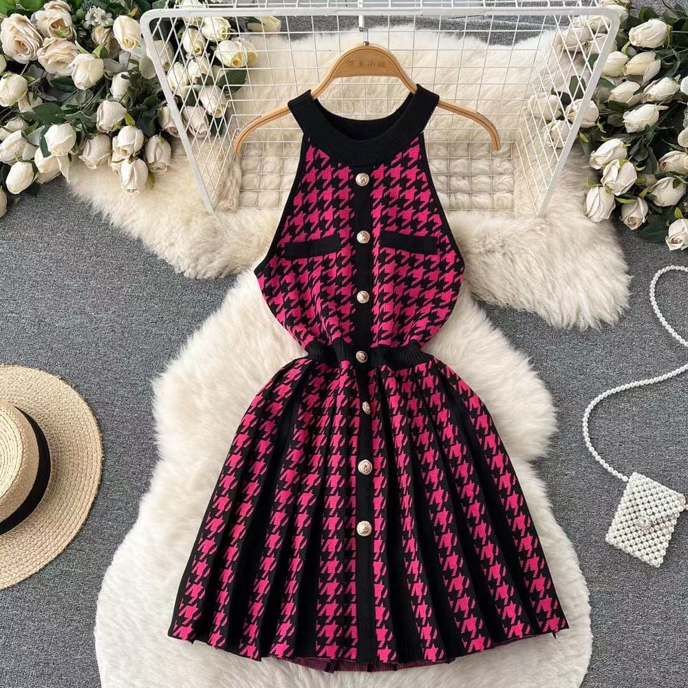 Pankh Irel Knit Bodycon Sleeveless Short Dress