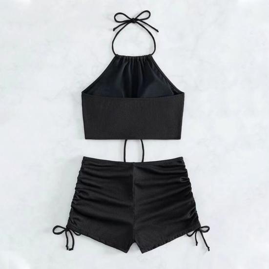 Pankh Ozzy Hollow Out Halter Two-Peice Swimsuit