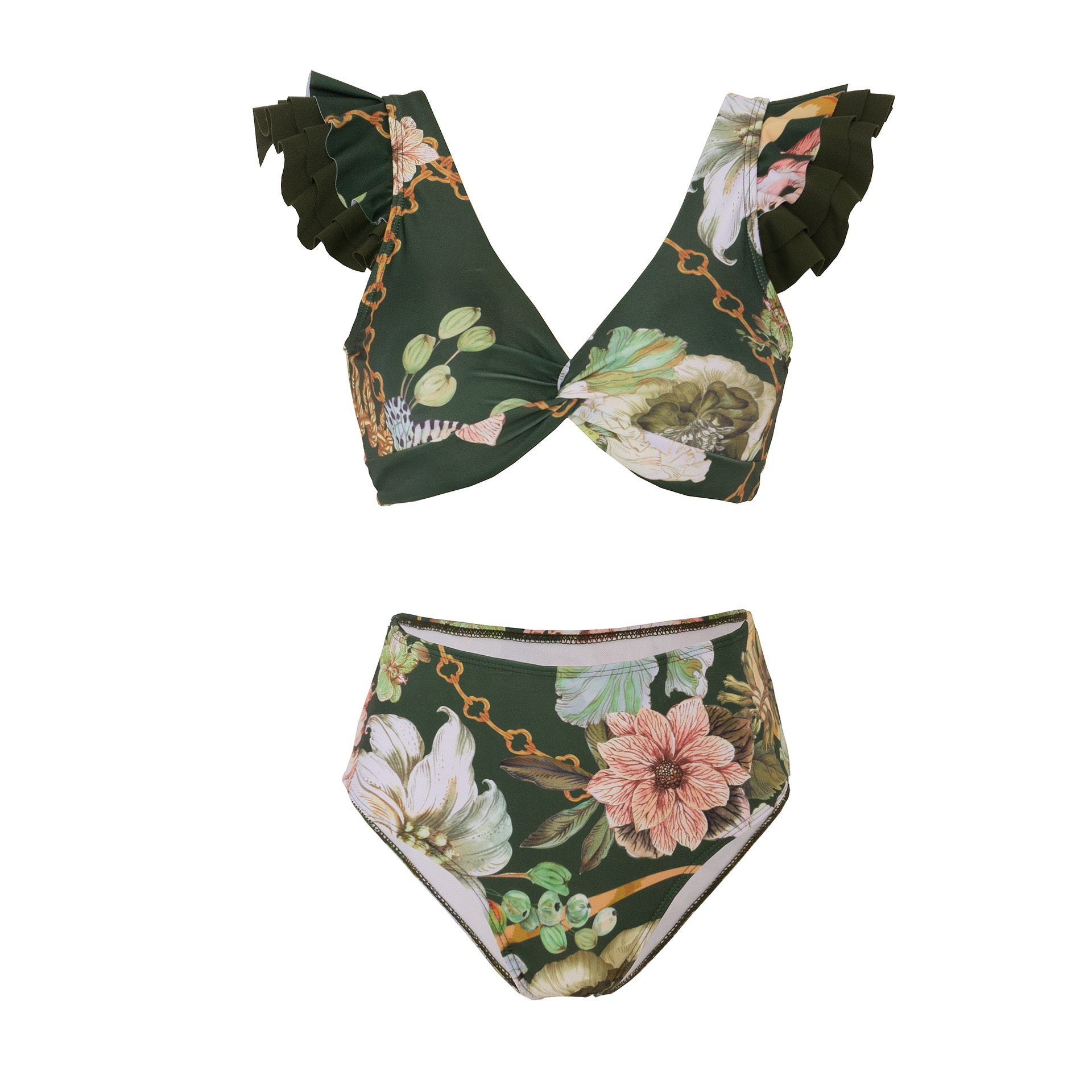 Pankh Ashin Padded Bikini with Coverup Skirt Set