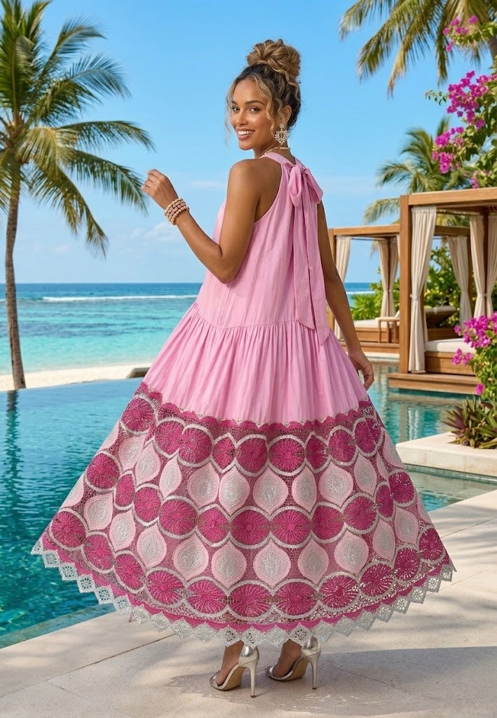 Pankh Himil Crochet and Cotton Maxi Dress