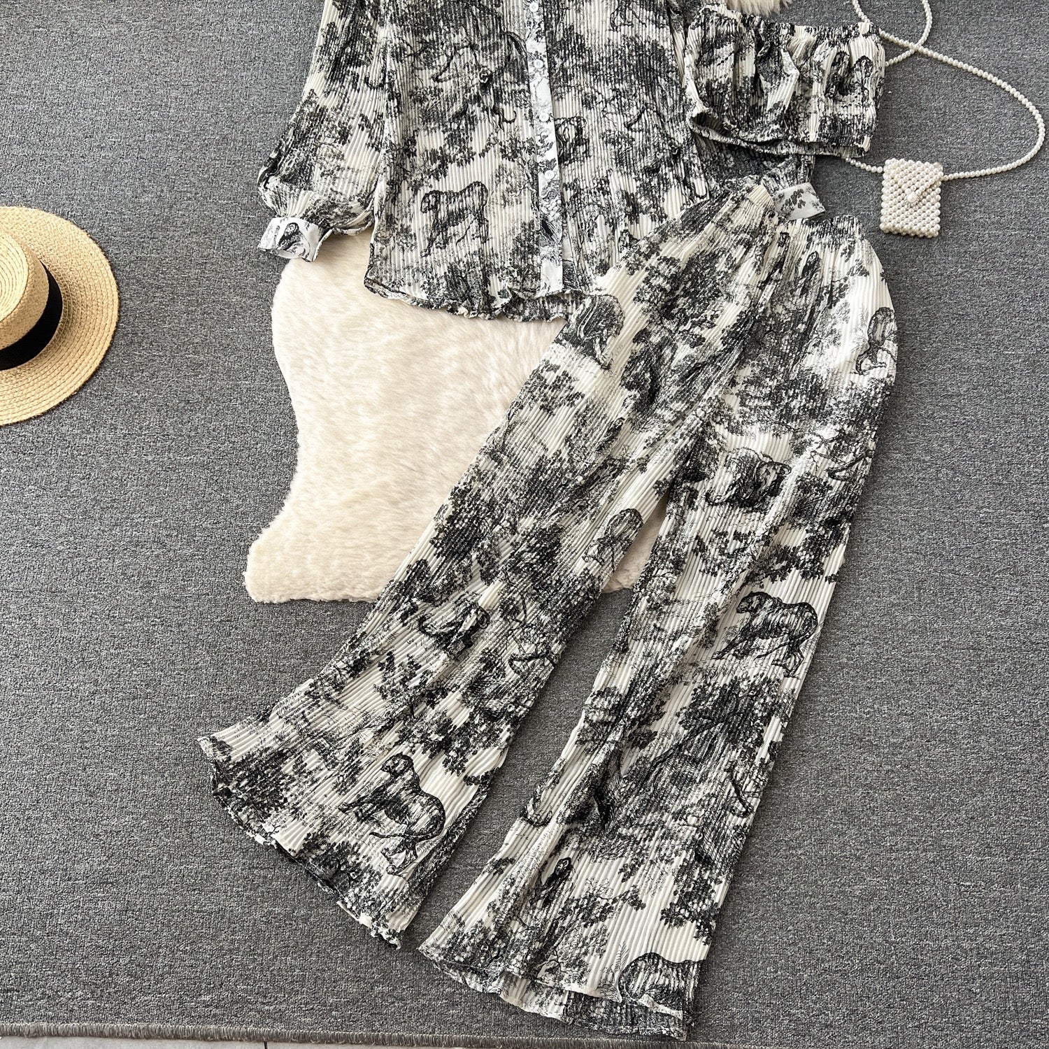 Pankh Ersin Pleated Three Piece Coord
