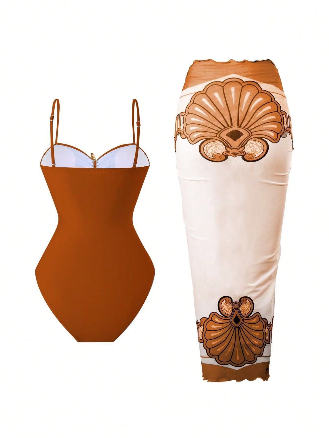 Pankh Zukin Starfish Monokini and Coverup Set