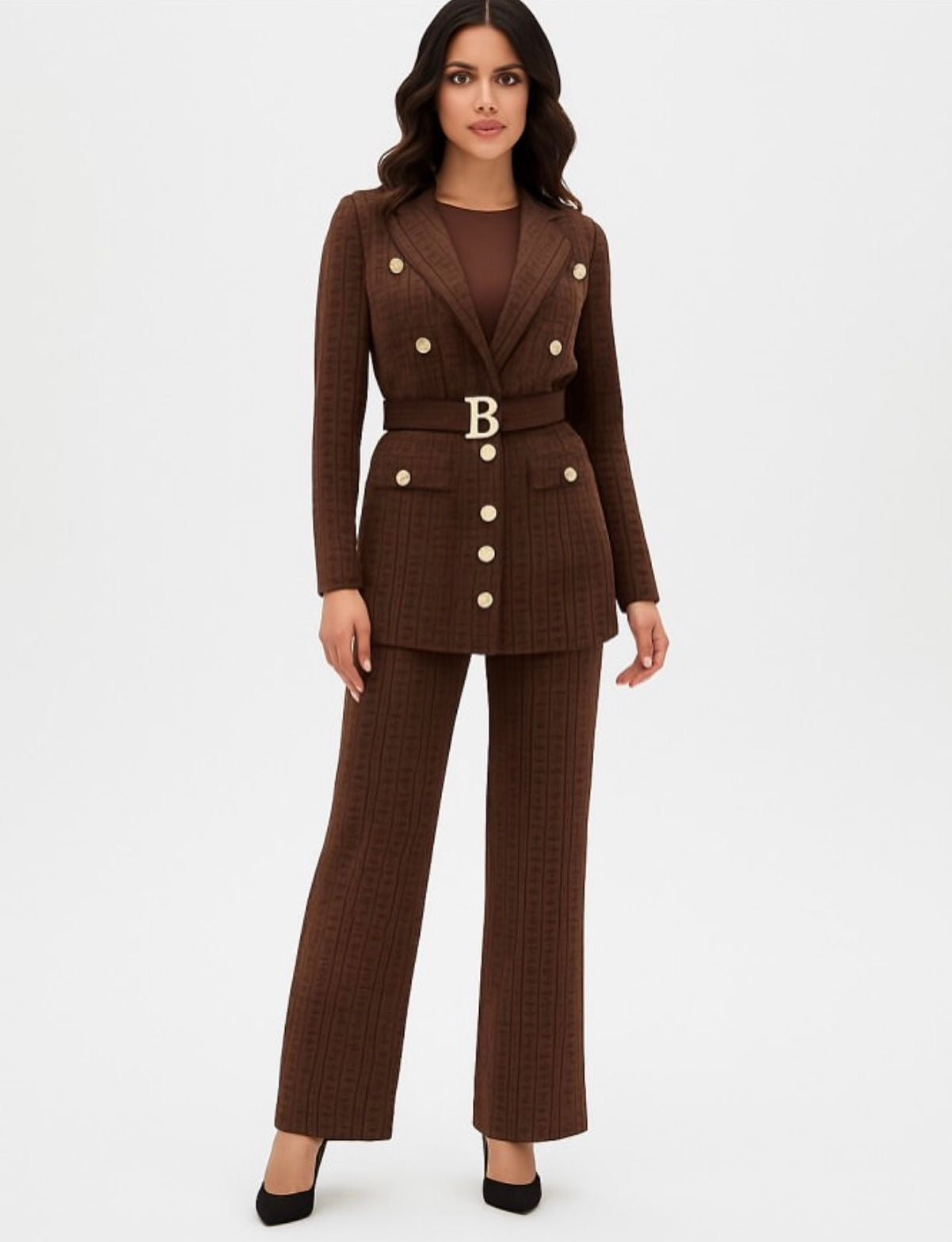 Pankh Alisa Formal Two Piece Blazer and Pant Woolen Coord Set