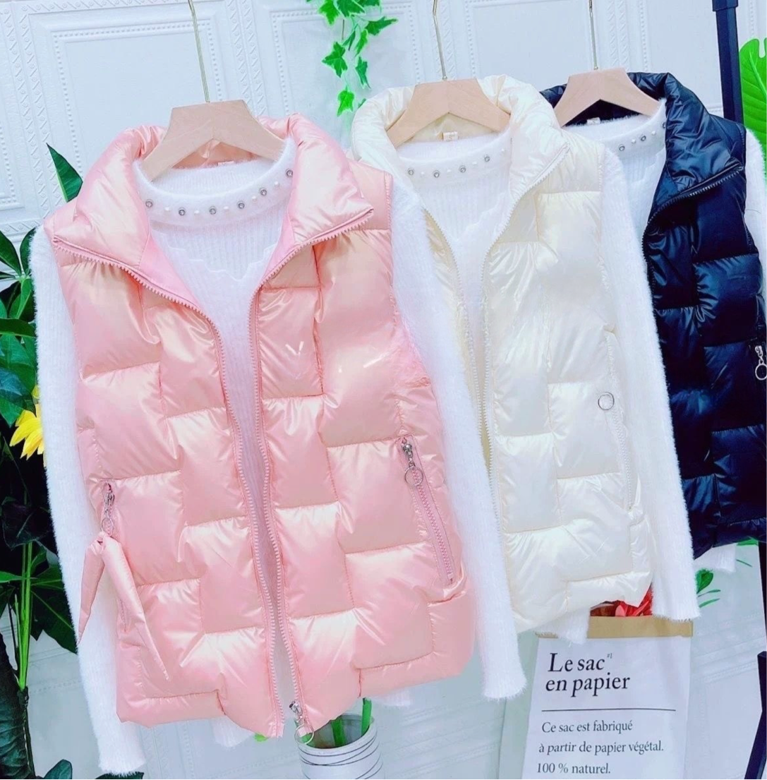 Pankh Calista Metallic Bomber Down Sleeveless Jacket