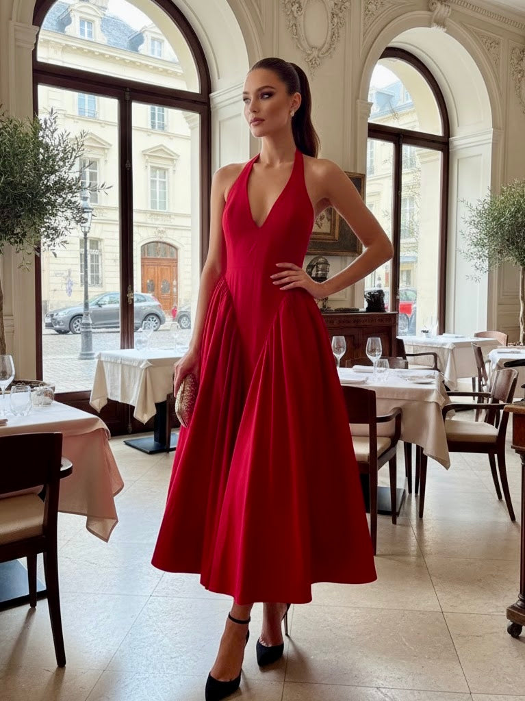 Pankh Alicia Halter Neck Midi Maxi Dress