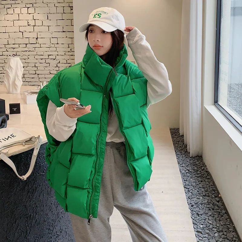 Pankh Bouncy Premium Warm Winter Sleeveless Bomber Down Jacket