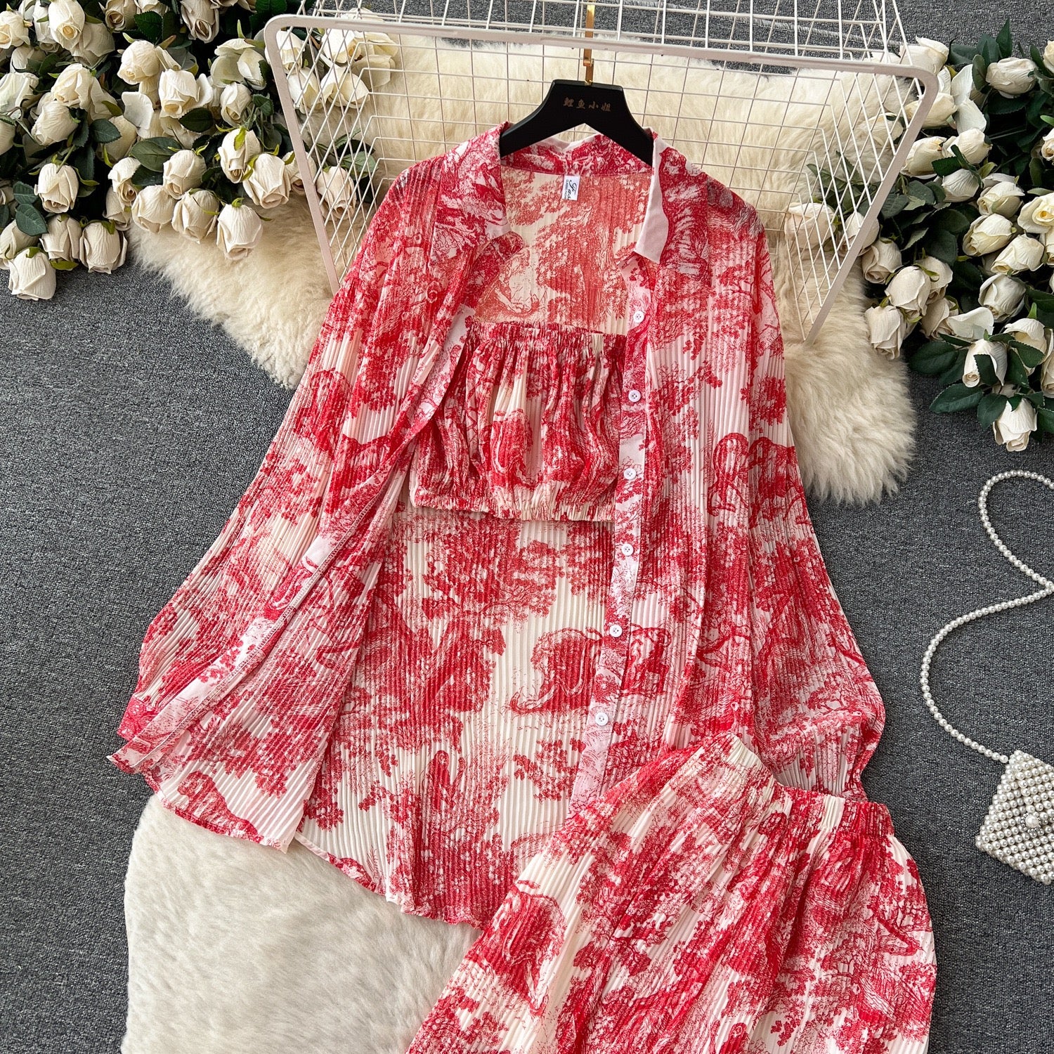 Pankh Ersin Pleated Three Piece Coord