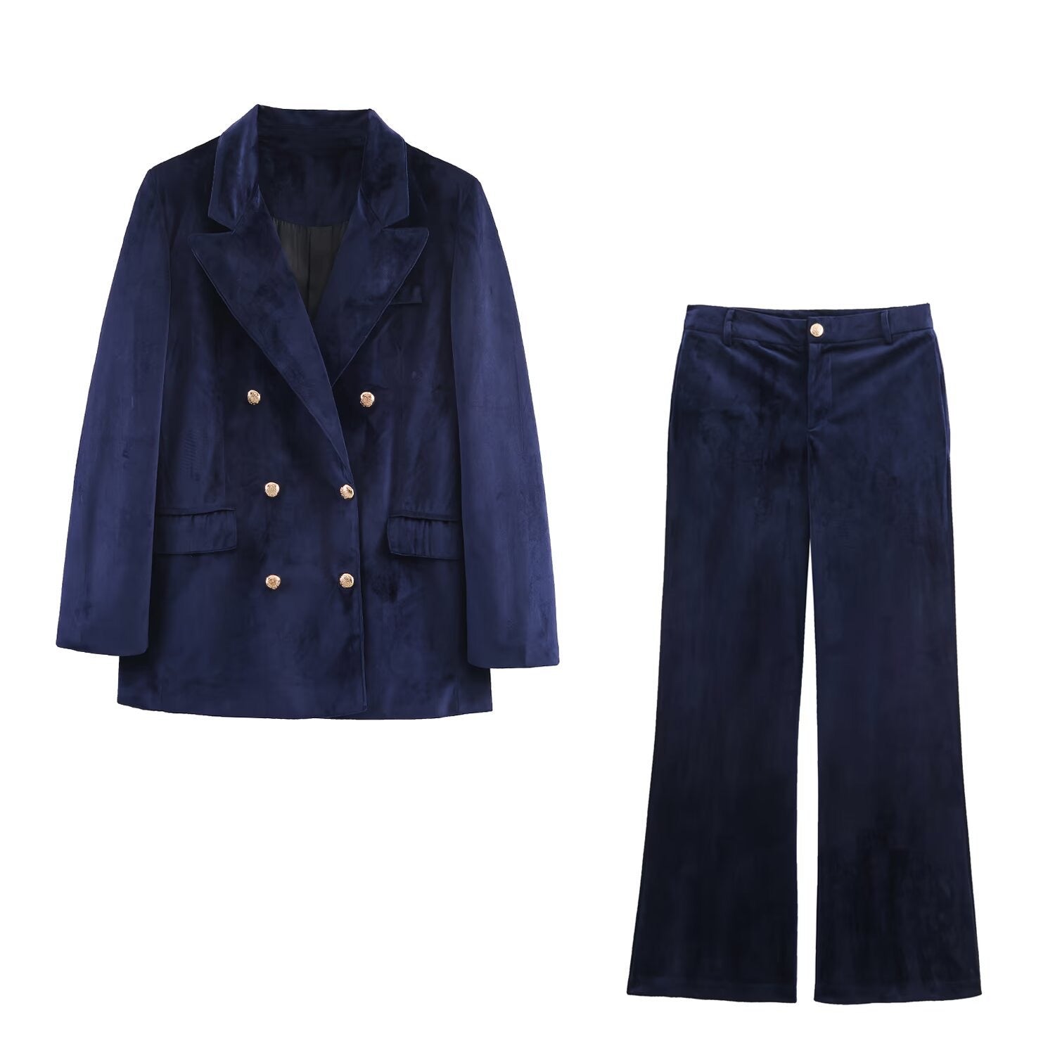 Pankh Segari Luxury Double Breast Velvet Formal Blazer And Pant Set