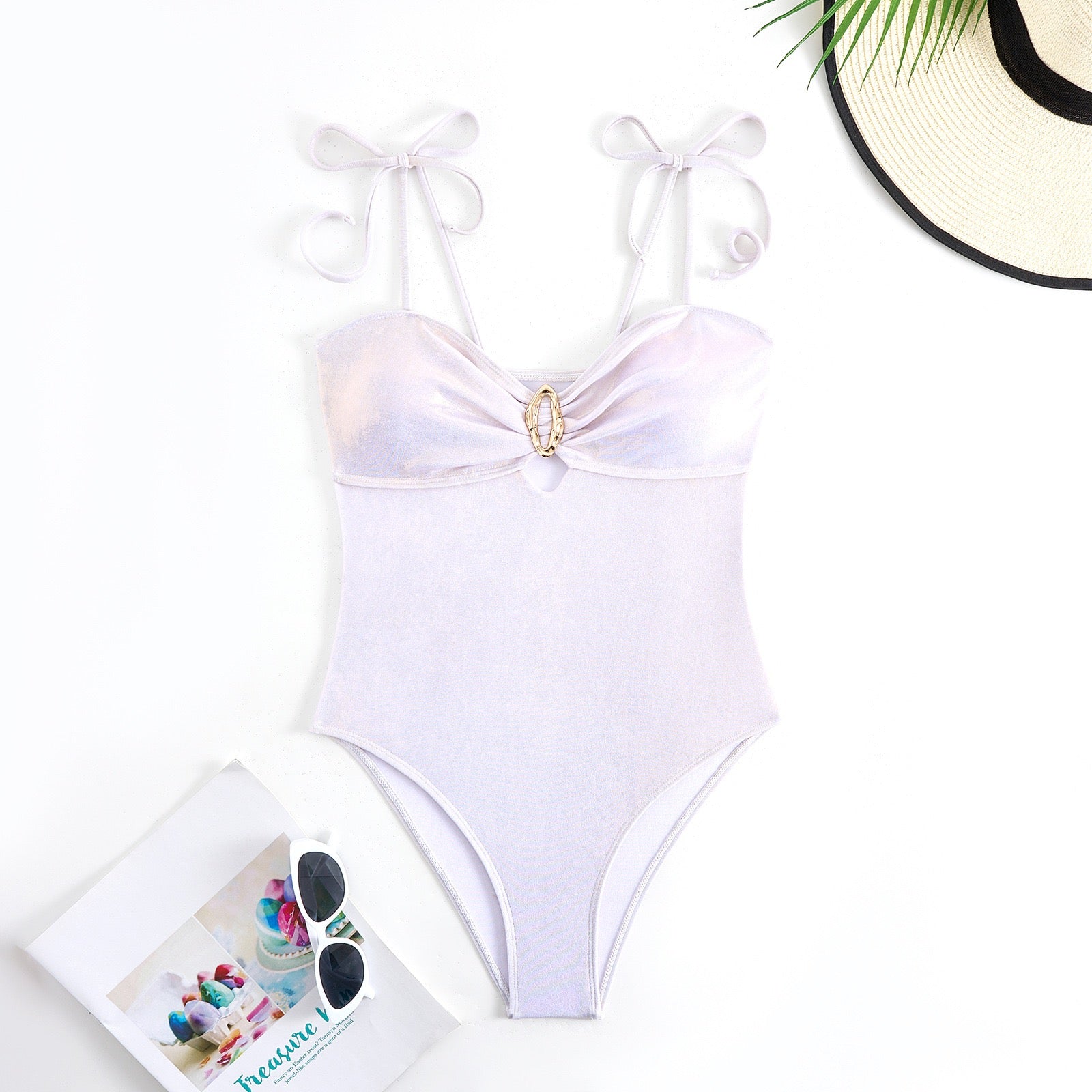 Pankh Carel Metalic Bodysuit And Mini Skirt Set