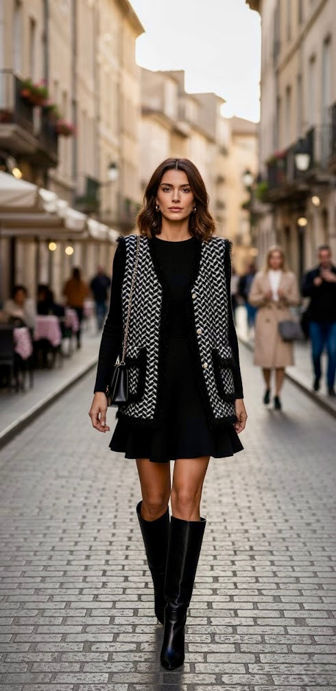 Pankh Ezmee Soft Wool Sleeveless Jacket Blazer