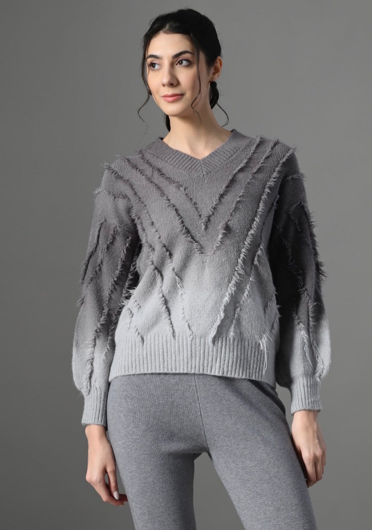 Pankh Glock Furry Ombre Sweater
