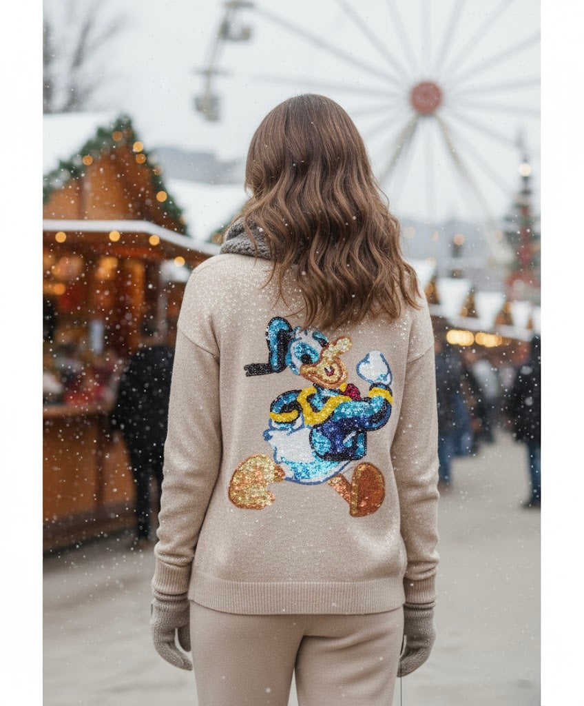 Pankh Peppy Donald Knit Wool Sequin Jacket and Pant coord set