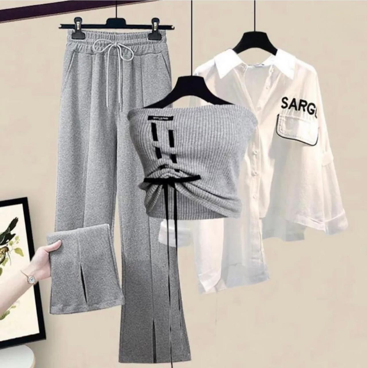 Pankh Zerrin Korean Aesthetic Wide-Leg Co-ord Set