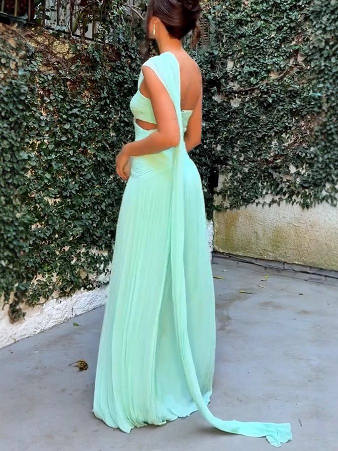 Pankh Madilynn Slim Sleevless Split Elegand Maxi Dress