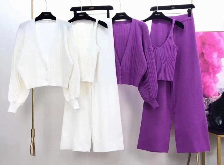 Pankh Jemini Slim Fit Knit Three Piece Coord Set