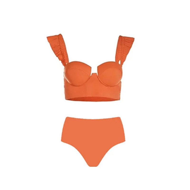 Pankh Dove Bikini And Cover-Up Skirt Swimwear Set