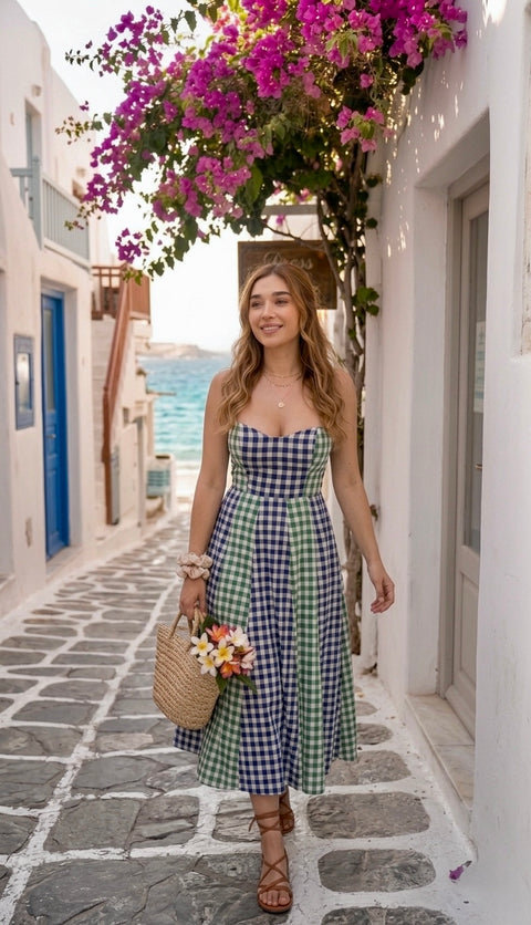 Pankh Gysie Gingham Maxi Dress