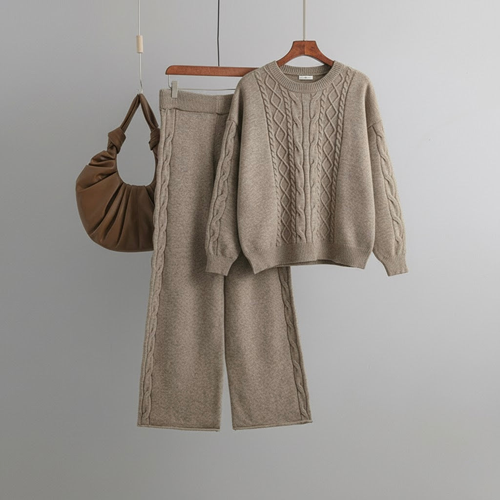 Pankh Elegant Zod Cable Knit Woolen Coord Set