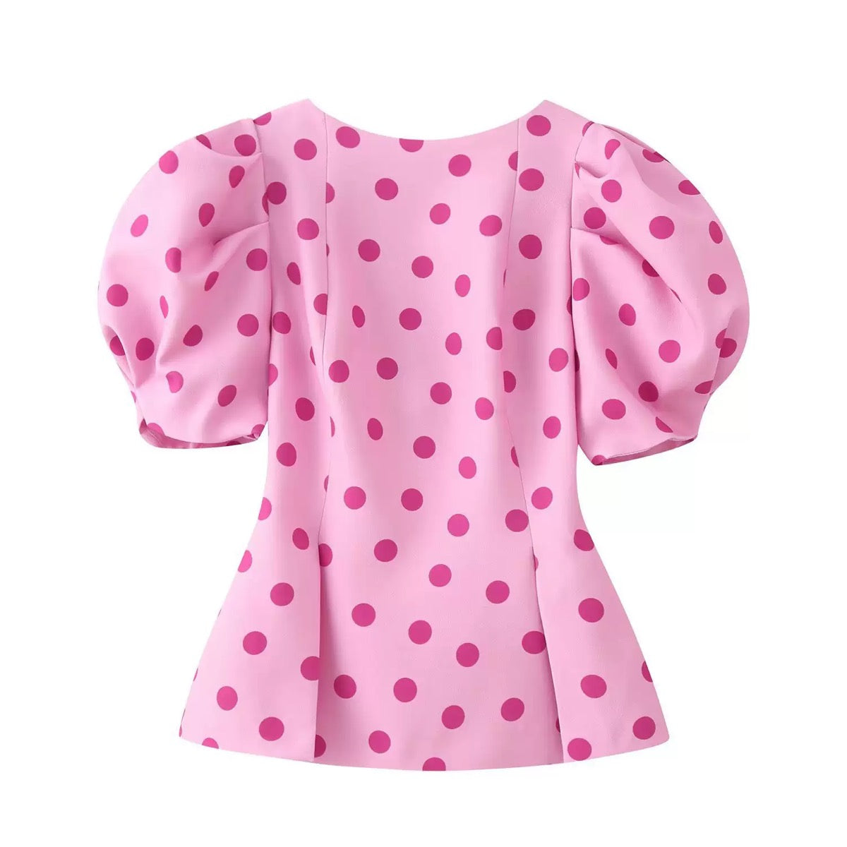 Fino Polka Dot Peplum Top