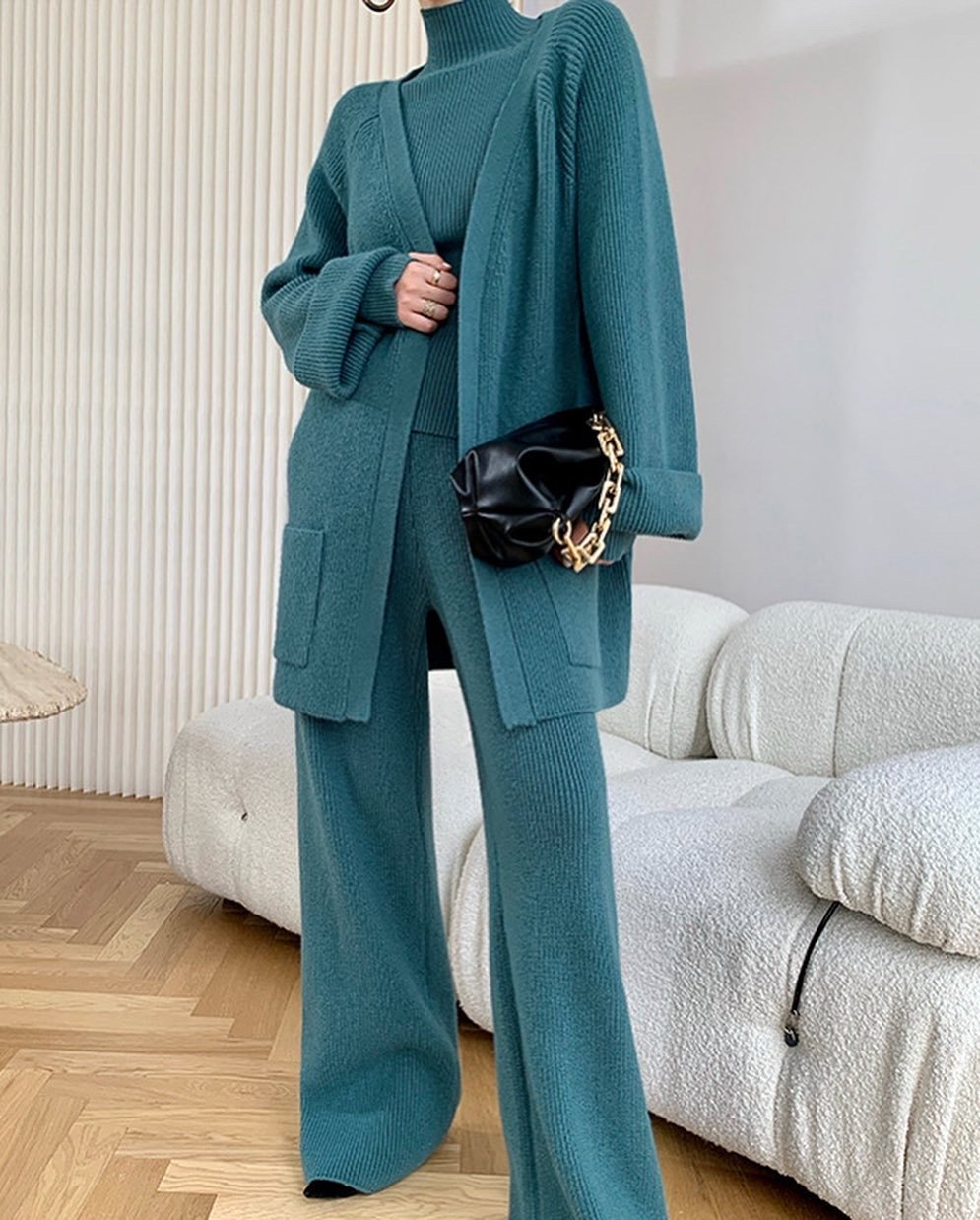 Pankh Labira 3 Piece luxury woolen Coord Set