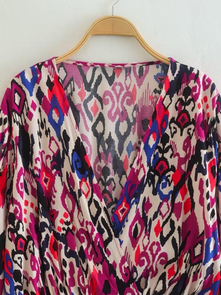 Pankh Ruby AbstractGeometric Printed Dress