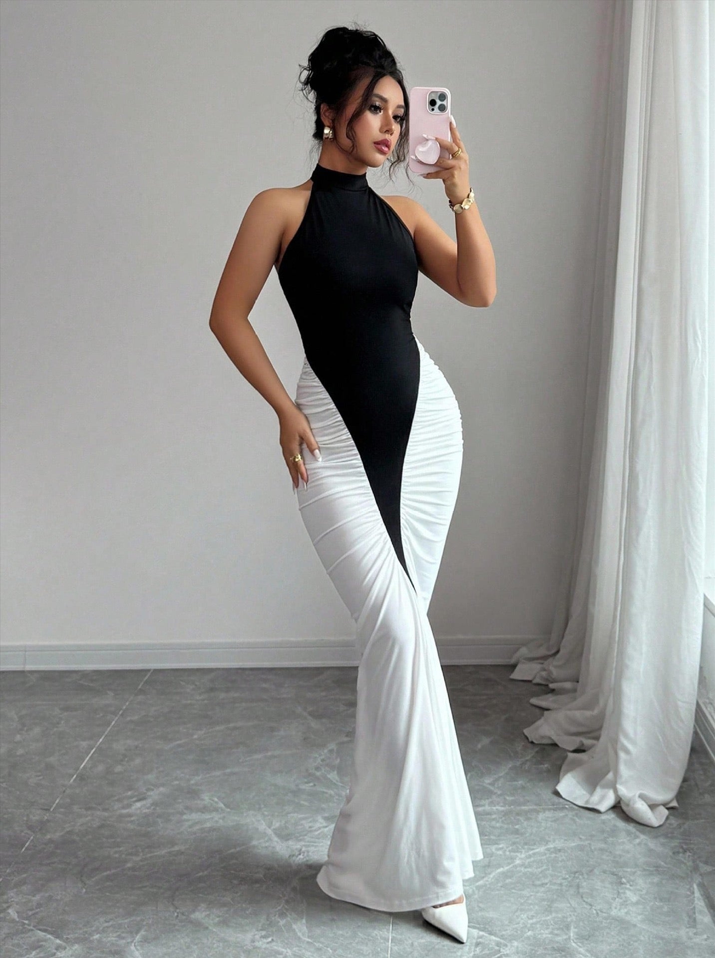 Pankh Akuzie Dual Shade Bodycon Maxi Dress