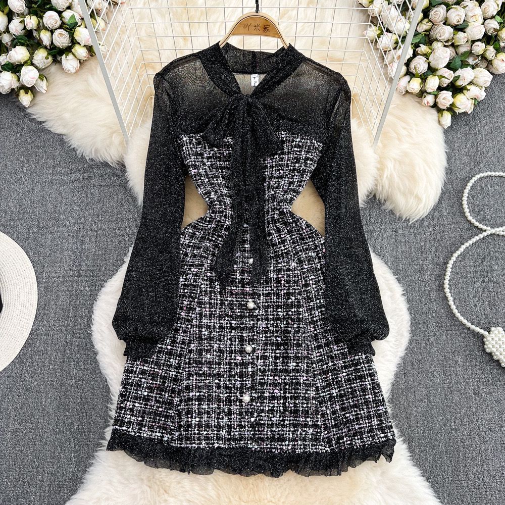 Pankh Chick Autumn Winter Tweed Dress