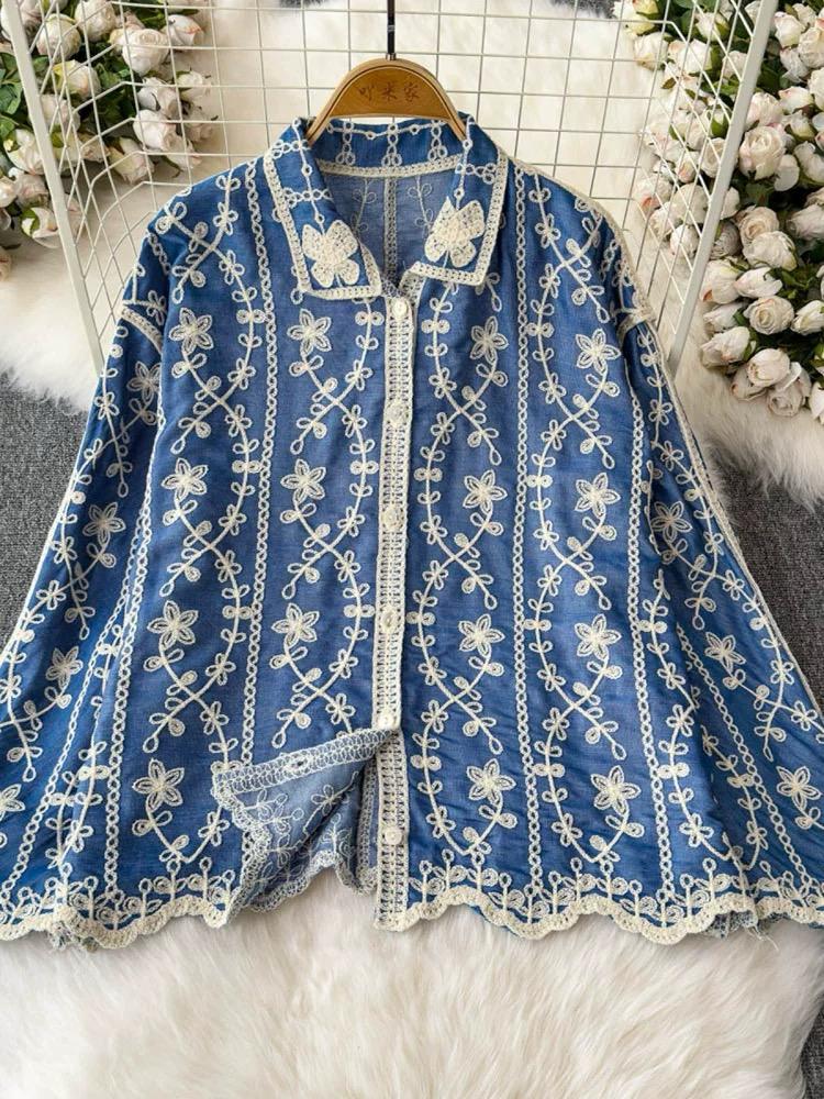 Pankh Pierse Summer Embroidered Cotton Shirt