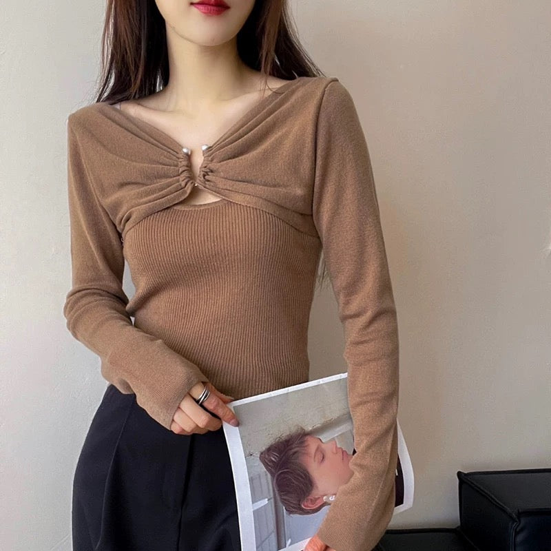 Pankh Riri Reversable Knit Full Sleeve Top