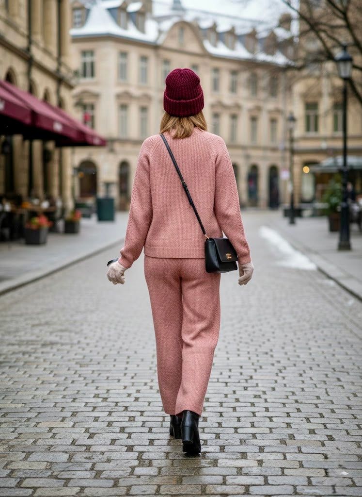 Pankh Misipi High Neck Soft Woolen Coord