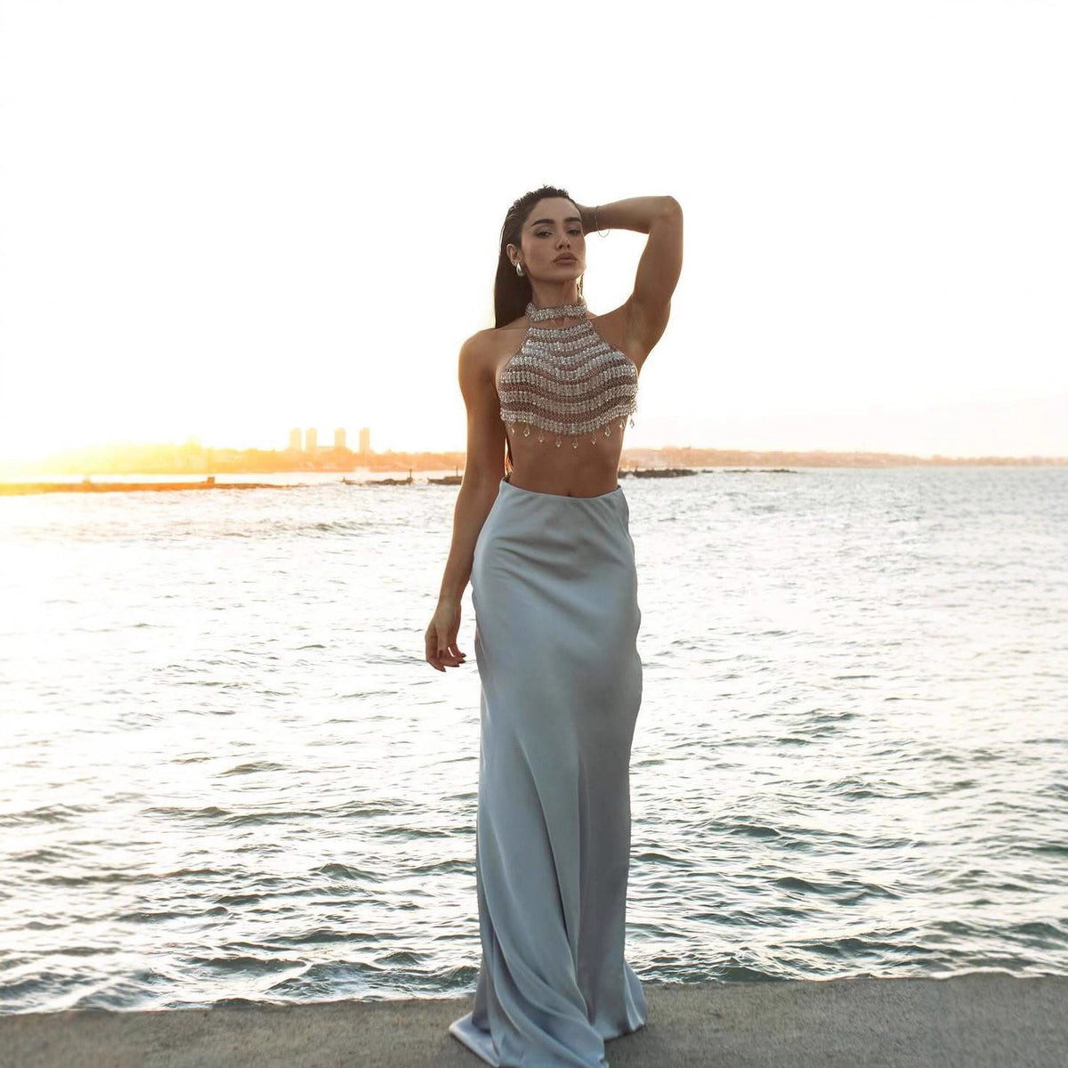 Lito Crystal Stone Embellished Bralette