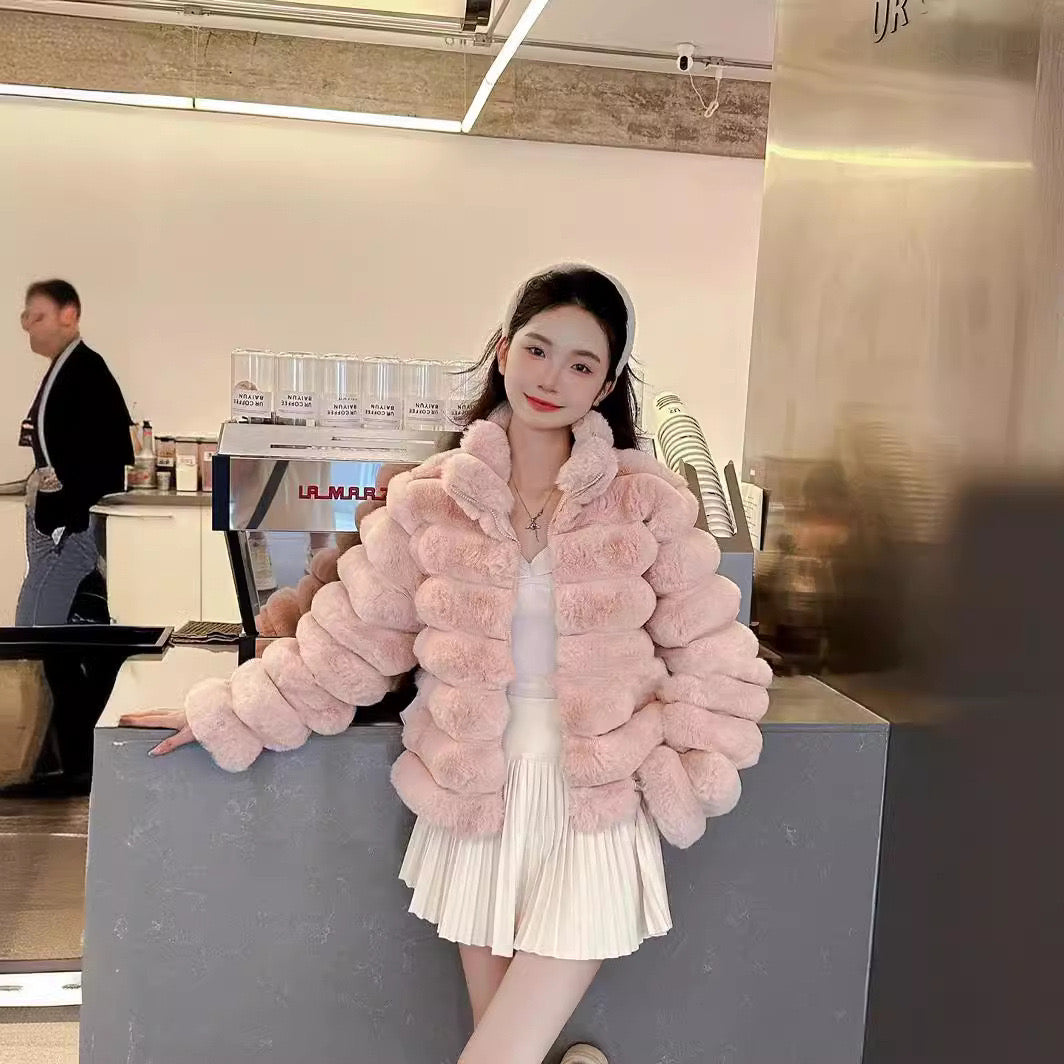 Pankh Levi Cozy High Quality Soft and Warm Fur Coat