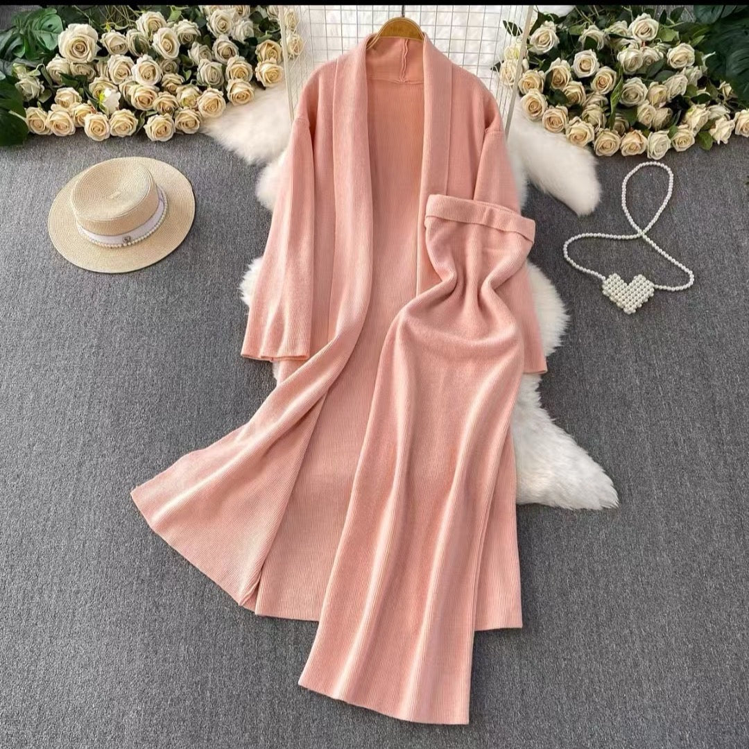 Pankh Ikonic Woolen Tube Maxi & Cardigan Dress Set