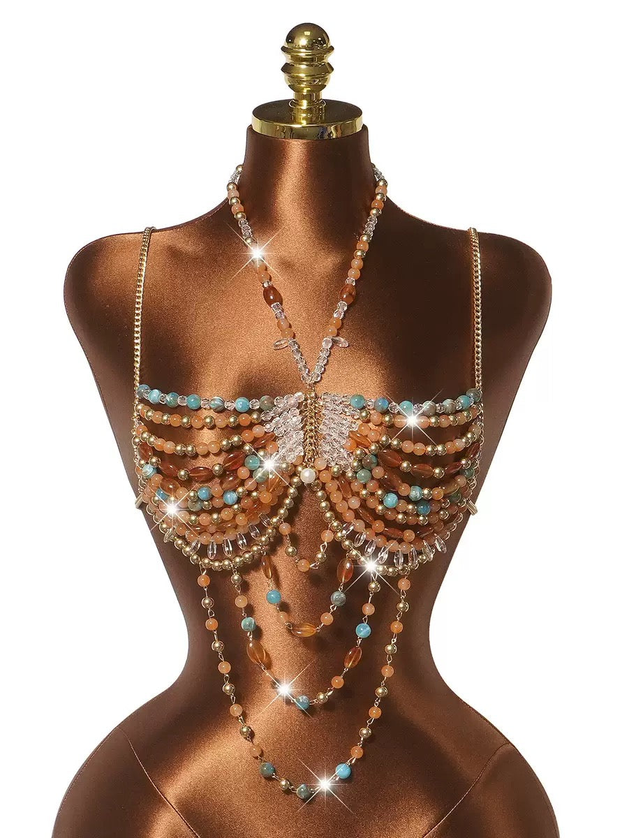 Pankh Ally Stone Beaded Bralette Top Accessories
