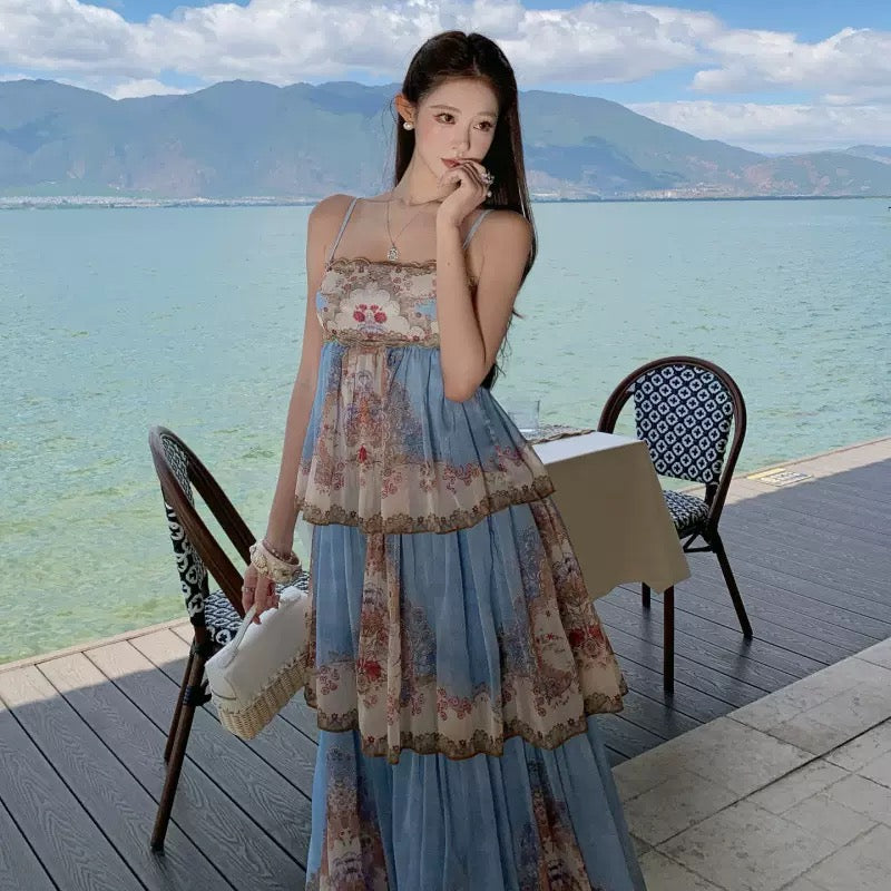 Pankh Sunheri Layered Maxi Dress