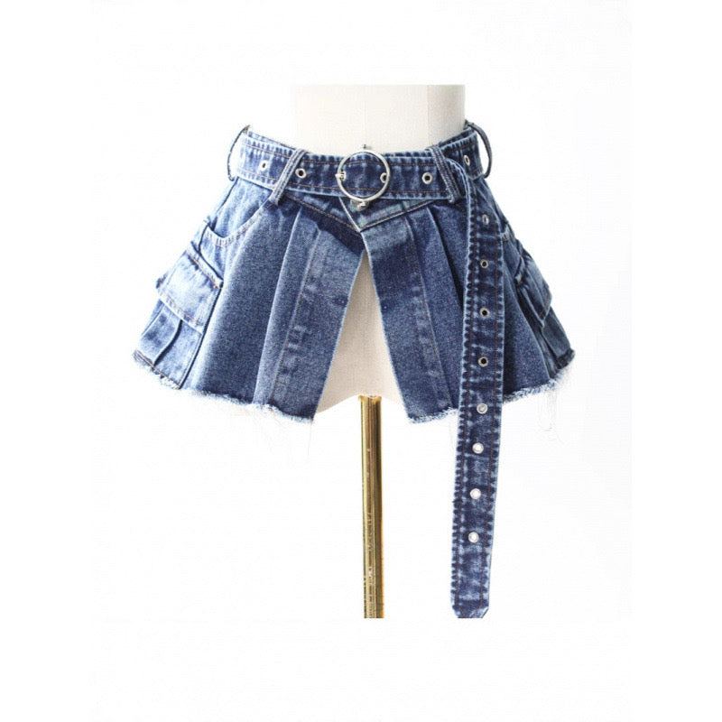 Pankh Maurice Designer Formal Blazer Dress with Denim Belt