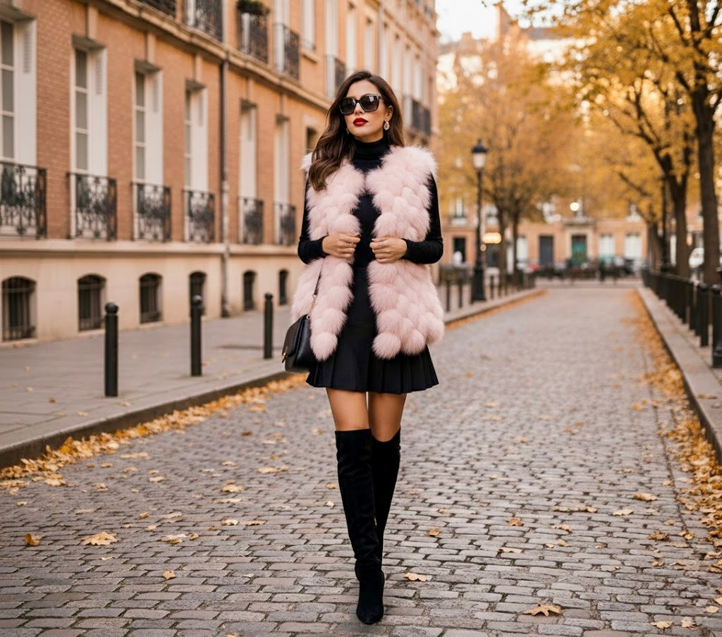 Pankh Allin Bubble Luxe Soft Fur Coat of