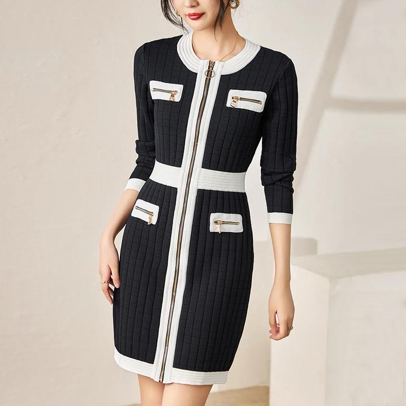 Pankh Leia Color Block Knit Bodycon winter Dress