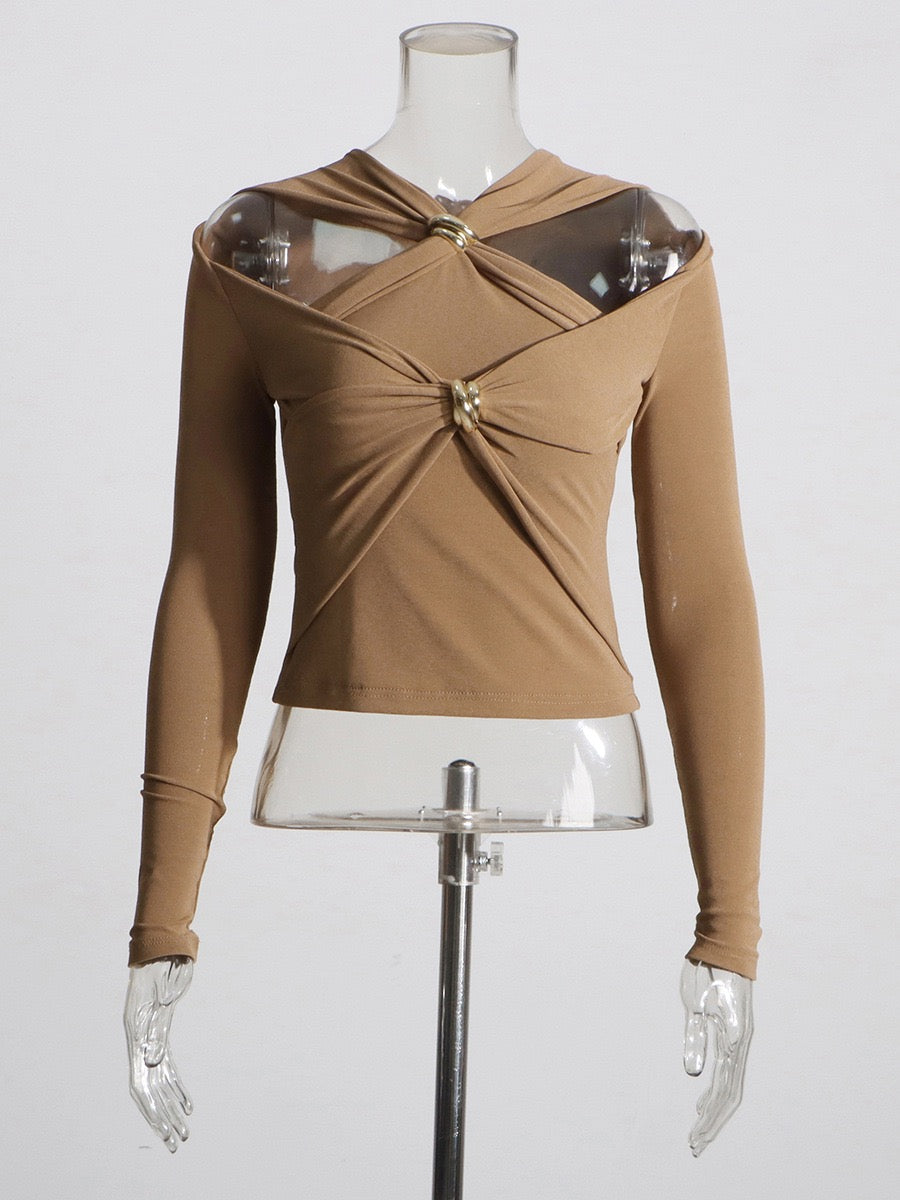 Pankh Kemaya Drape Buckle High Fashion Full Sleeve Top