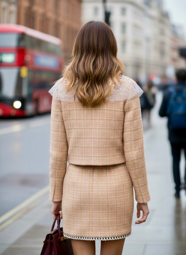 Pankh Leif Soft Wool Blazer and Skirt Coord Set