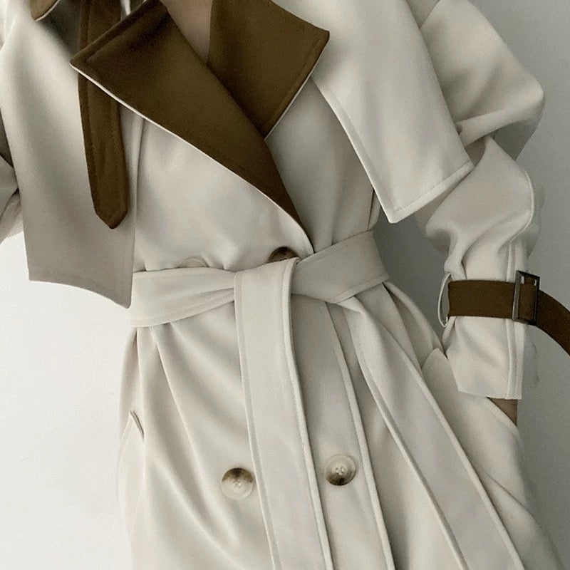Pankh Odelle High Fashion Dual Color Trench Coat/Overcoat