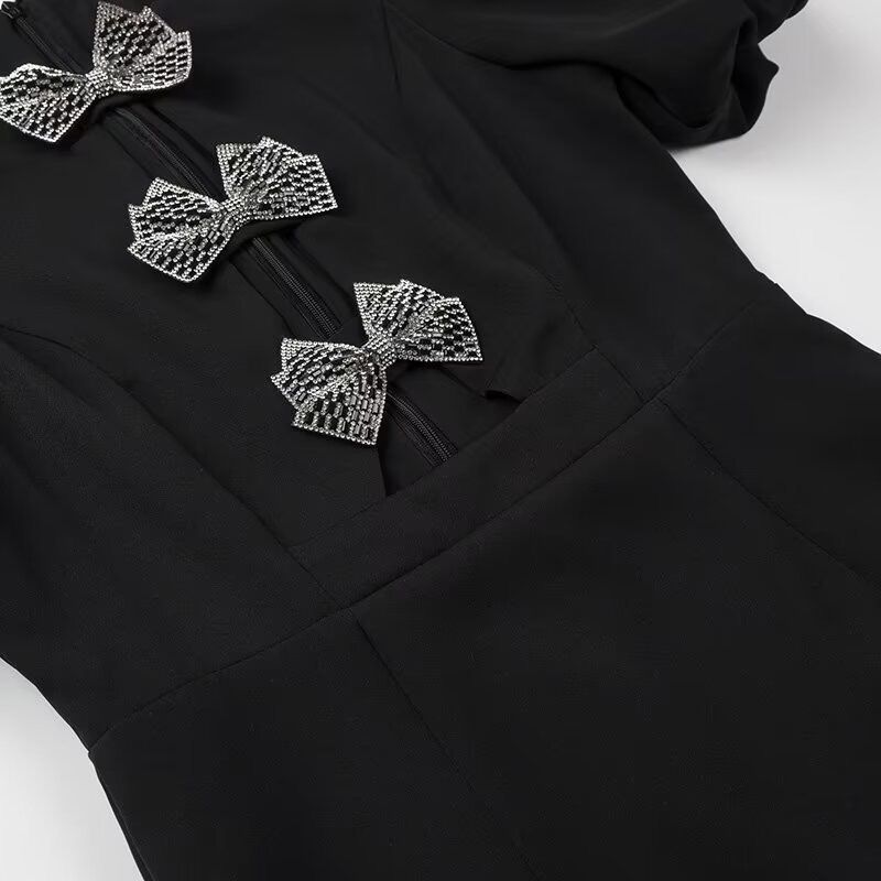 Pankh Zurel Krystal Bow Party Wear Dress