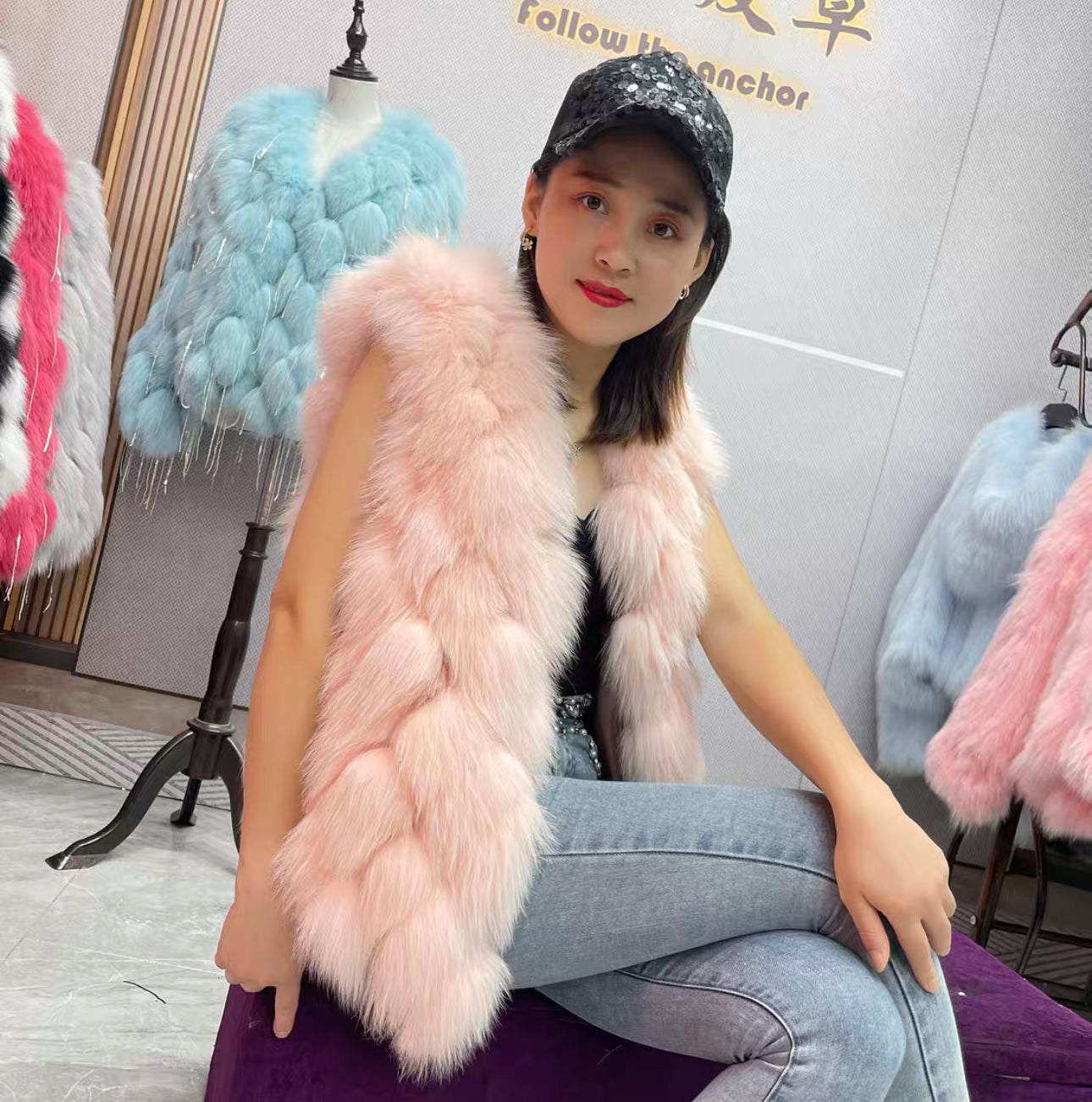 Pankh Allin Bubble Luxe Soft Fur Coat of