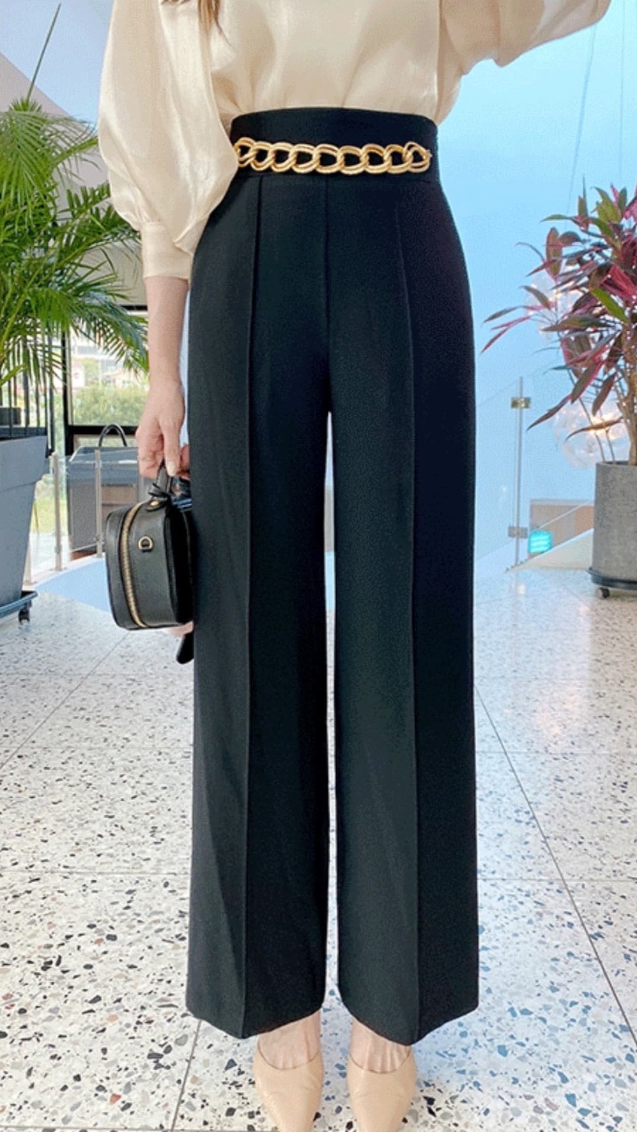 High Waisted Pants Evening Pants For Ladies Donna Black High Waist Dress Pants High Waisted Pants Evening Pants For Ladies Donna Black High Waist Dress Pants