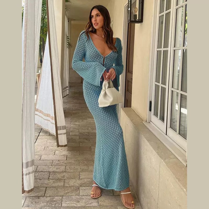 Pankh Odane Crochet Holiday Maxi Dress