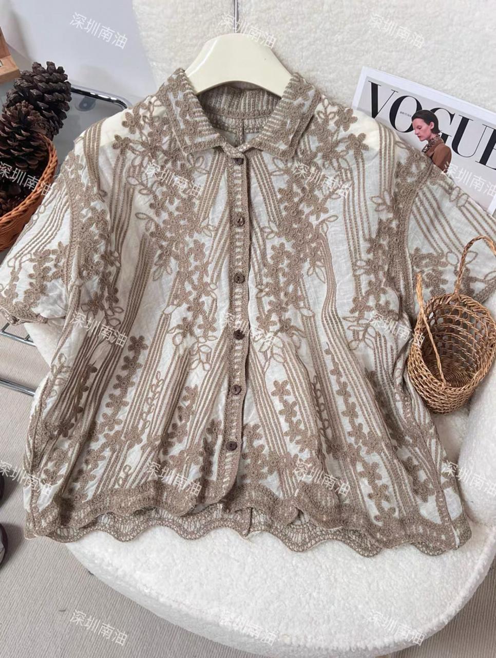 Pankh Evyn mbroidered Cotton Shirt