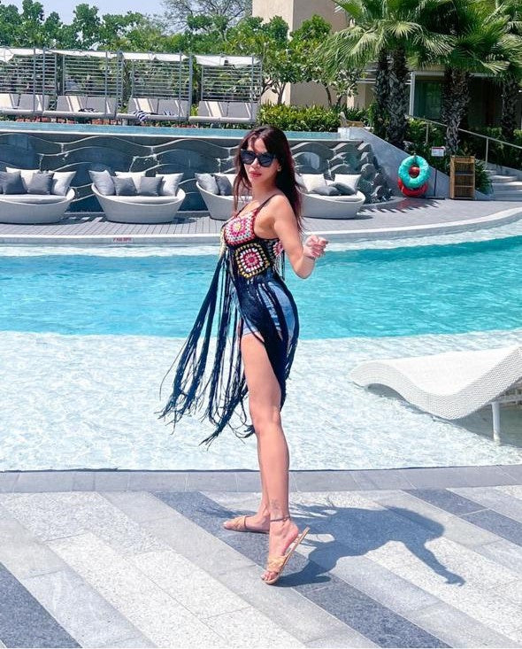 Pankh Irene Tassel Beach Coverup