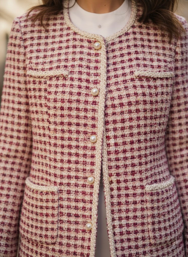 Pankh Seoul Tweed Formal Blazer