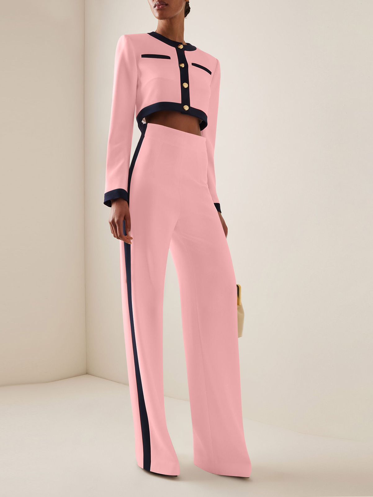 Pankh Kubi Formal Crop Top And Pant Set