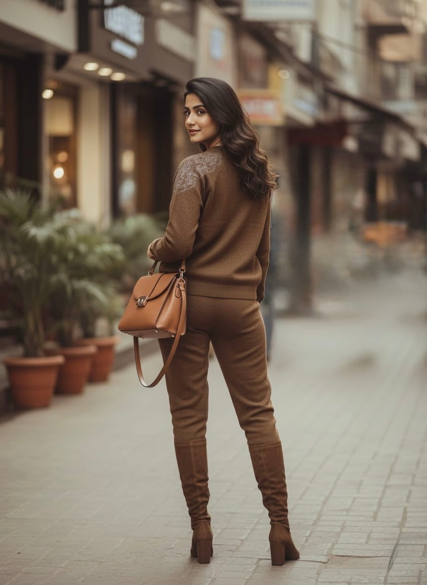 Pankh Belz Winter Zipper Jacket and Pants Coord